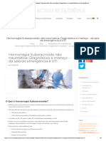 Hemorragia Subaracnoide não traumática_ diagnóstico e manejoMedicina de Emergência
