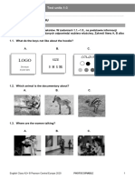 English Class A2plus Test Units1-3