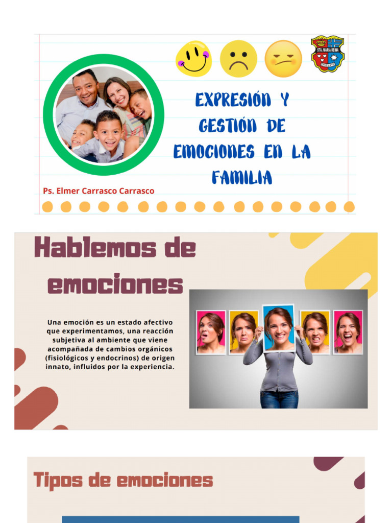 Escuela de Padres - Emociones en La Familia | PDF