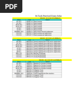 ODD Sem Practicals Schedule For Sem 3