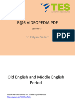 Old English and Middle English Period