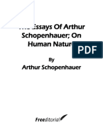 The Essays of Arthur Schopenhauer On Human