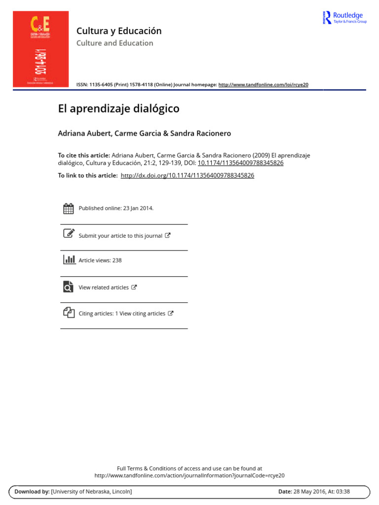 Principios del Aprendizaje Dialógico | PDF | Aprendizaje | Inteligencia