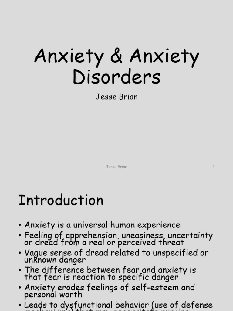Understanding Anxiety Disorders and Levels | PDF | Anxiety Disorder ...