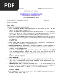 SS1 First Term CRS E-Notes