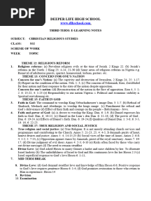 SS2 Third Term CRS E-Notes