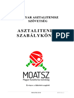 Asztalitenisz Magyar - Szabálykönyv - 2018