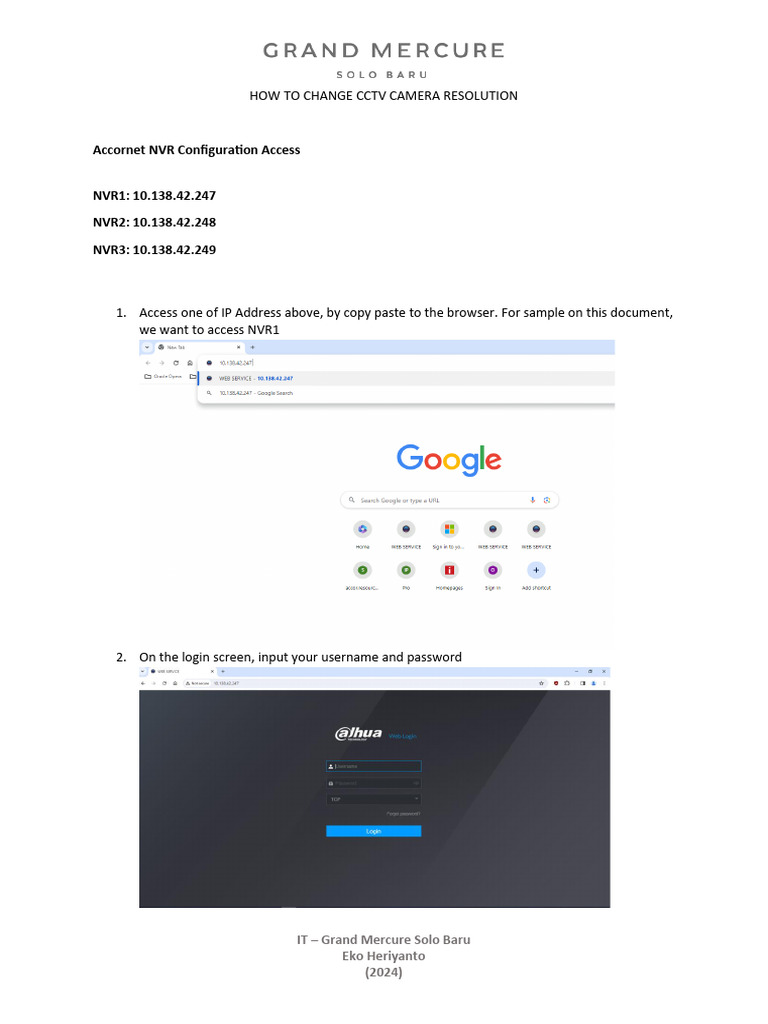 How To Change CCTV Camera Resolution PDF