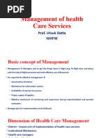 Management of Health Care Services