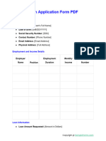 Loan Application Form PDF