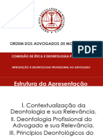 Introdução À Deontologia Profissional Do Advogado - Zona - Sul