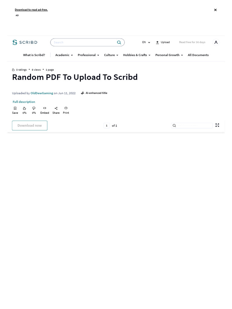 Random PDF To Upload To Scribd - PDF | PDF | Scribd | World Wide Web