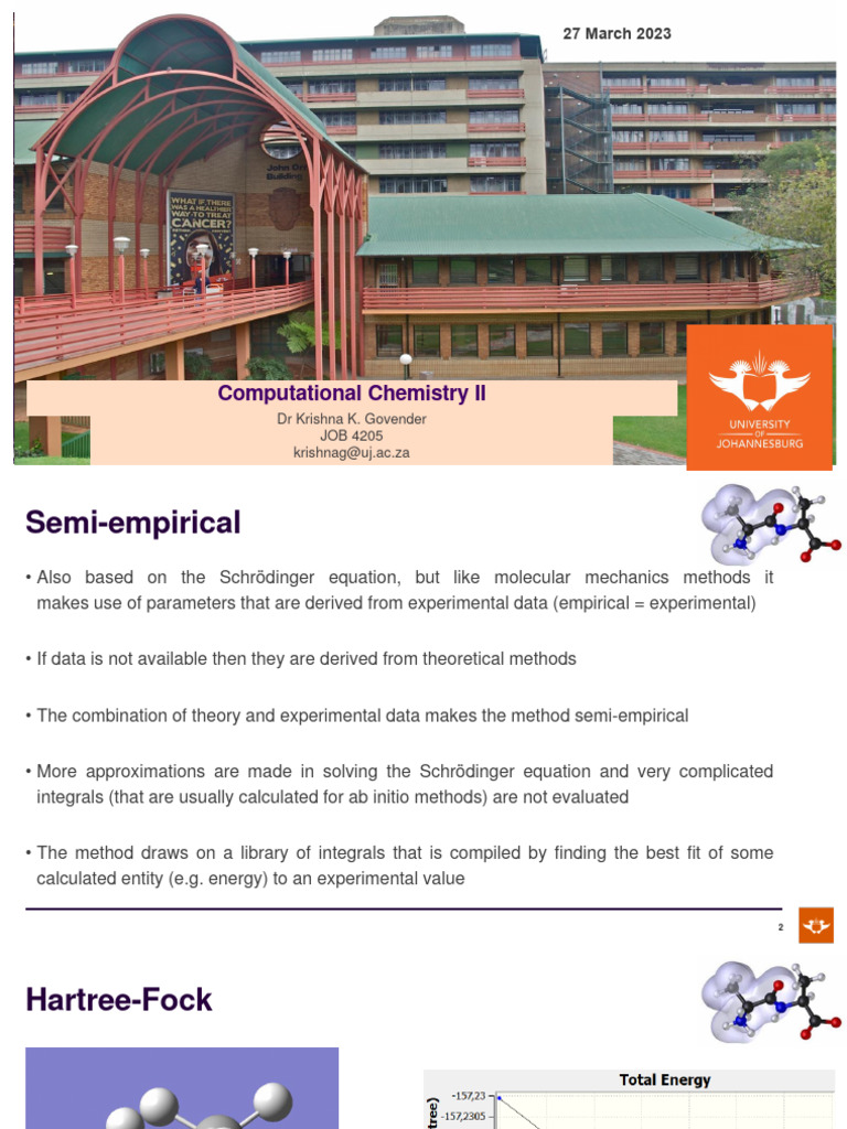 Semi-Empirical Methods Overview | PDF | Computational Chemistry ...