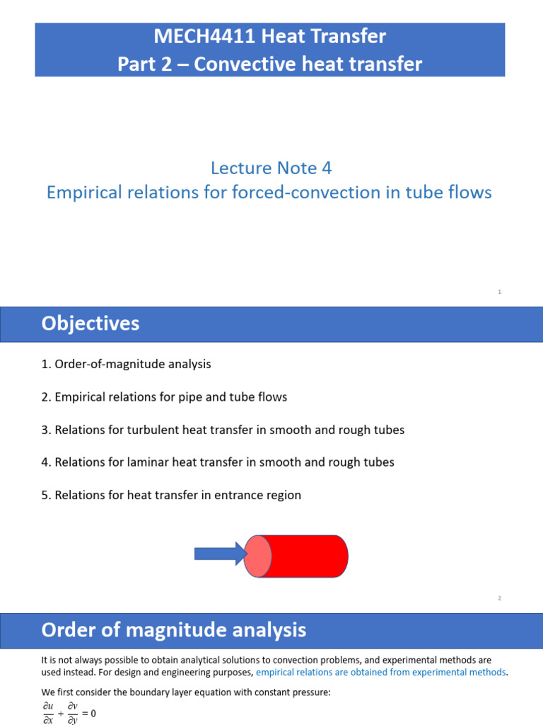 Convective Heat Transfer in Tube Flows | PDF | Heat Transfer | Reynolds ...