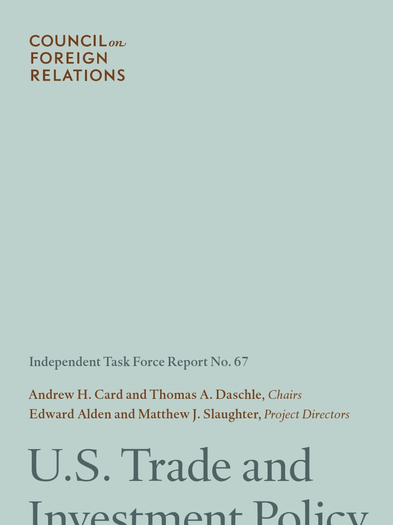 U.S. Trade and Investment Policy | PDF | Exports | Foreign Trade Of The ...