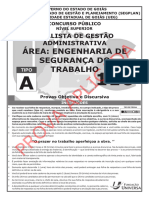 Analista de Gestao Adm Engenharia de Seguranca No Trabalho