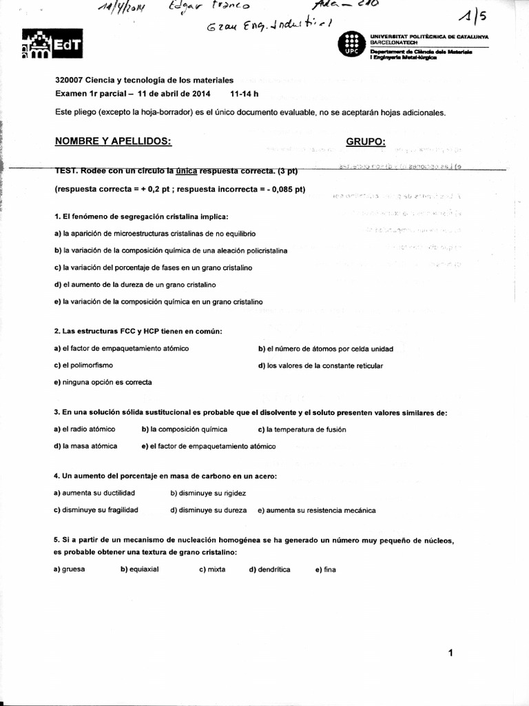Examen CTM | PDF