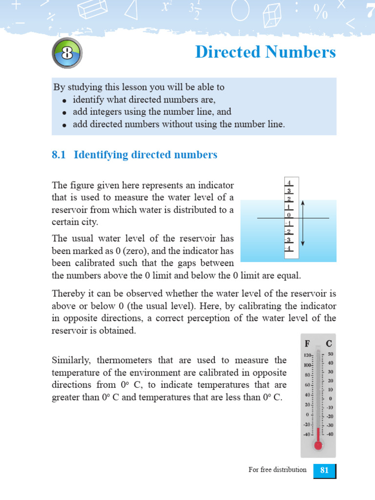 Understanding Directed Numbers and Addition | PDF