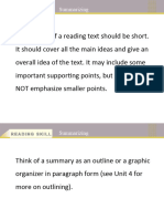 Reading Skill Lev2 U6 Summarizing Oup p84