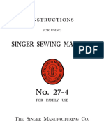 Singer 27-4 Sewing Machine Instruction Manual
