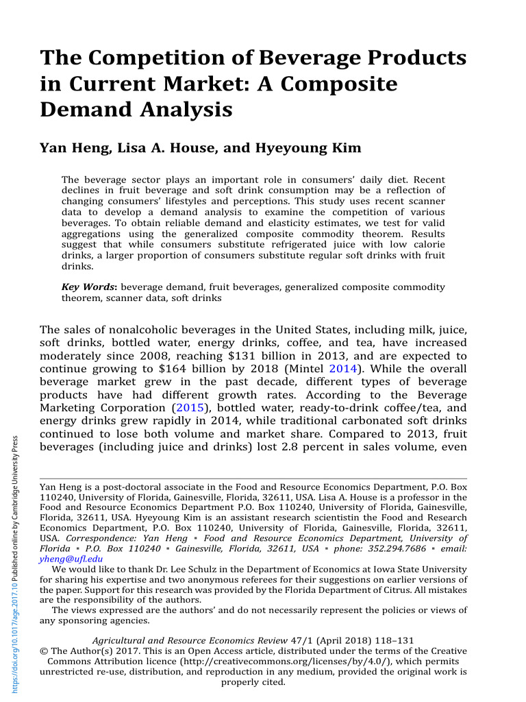 Competition - of - Beverage - Products - in - Current - Market - A ...