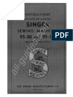 Singer 95-80 Sewing Machine Instruction Manual