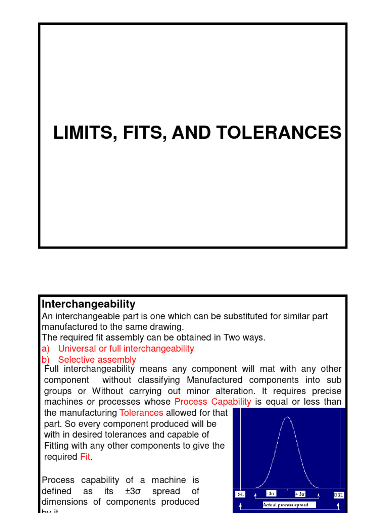 Module 2 - LIMITS, FITS, AND TOLERANCES | PDF | Engineering Tolerance ...