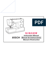 Singer 85SCH Sewing Machine Instruction Manual