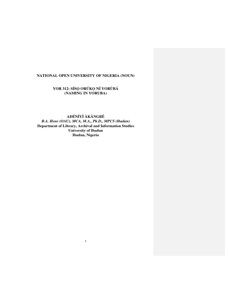 Yor 312 | PDF