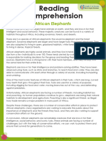 Reading Comprehension - African Elephants