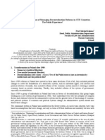 Methods and Techniques of Managing Decentralization Reforms in CEE Countries. The Polish Experience