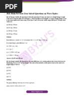 JEE Main Wave Optics Previous Year Questions With Solutions PDF