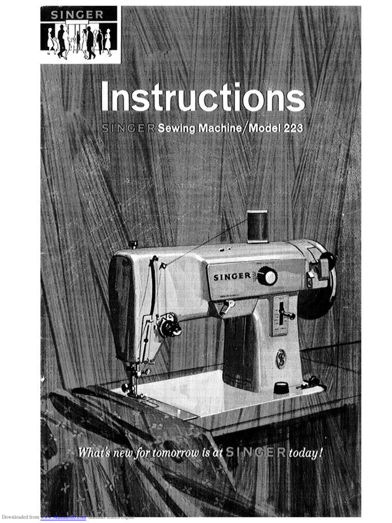 Singer 223 Sewing Machine Instruction Manual PDF
