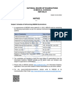 NBEMS - Exams Schedule - 2024