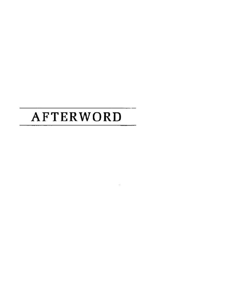 Afterword | PDF