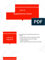 Chapter 3 Unit 6 - Organizational Culture