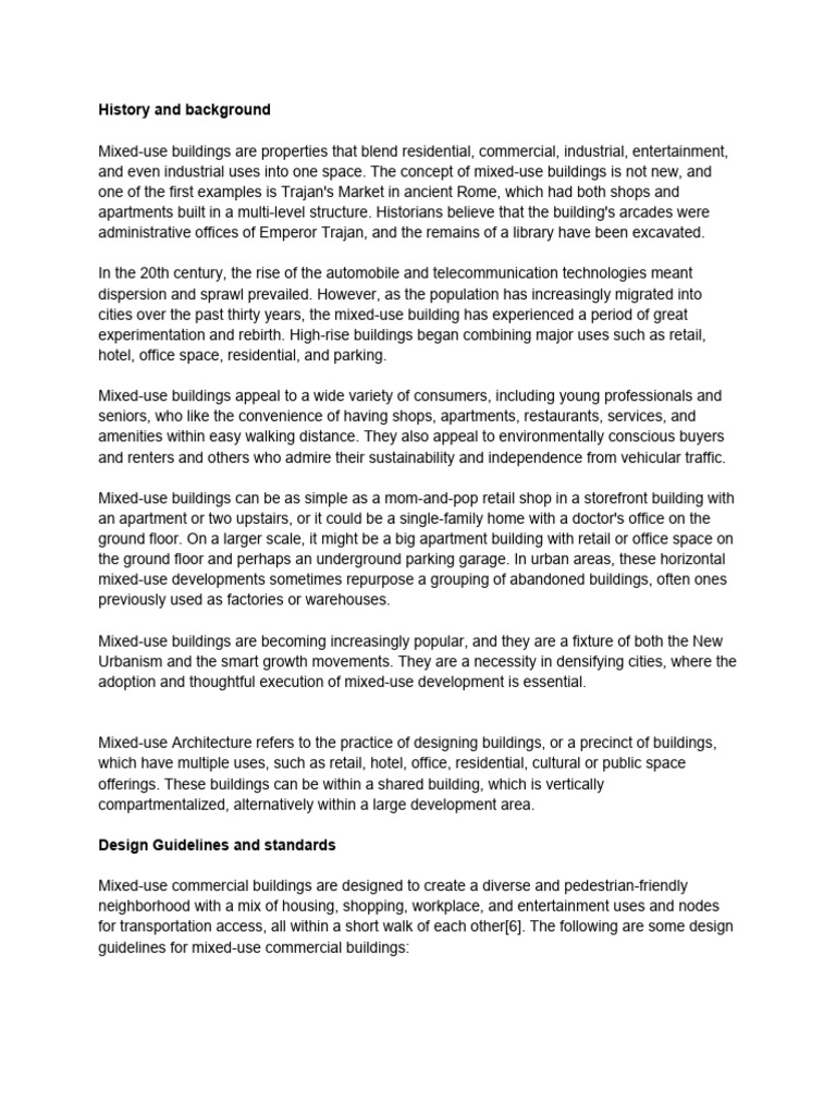 Mixed-Use Building Design Concepts | PDF | Mixed Use Development ...