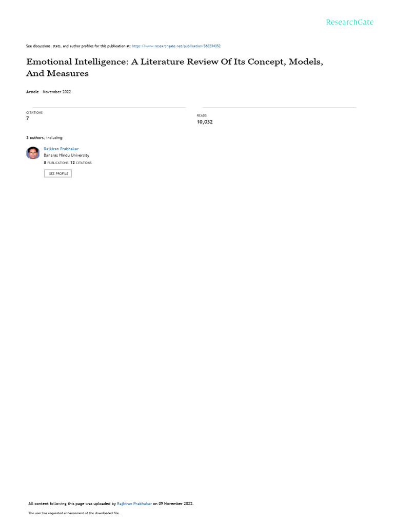 Image Result For Pdf Emotional Intelligence A Literature Review Of Its