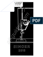Singer 298 Sewing Machine Instruction Manual