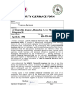 Security Clearance Form LFSL Signed