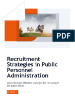 Recruitment Strategies in Public Personnel Administration