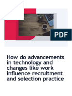 How Do Advancements in Technology and Changes Like Work Influence Recruitment and Selection Practice