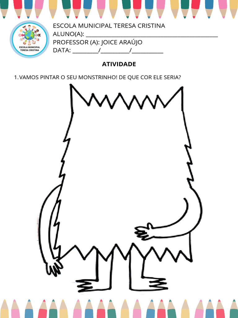 Atividades do Monstro das Cores | PDF