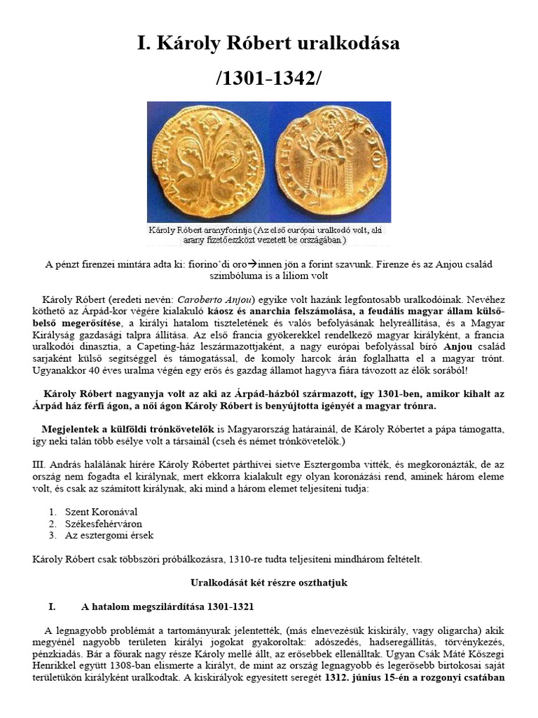 I. Károly (Róbert) | PDF