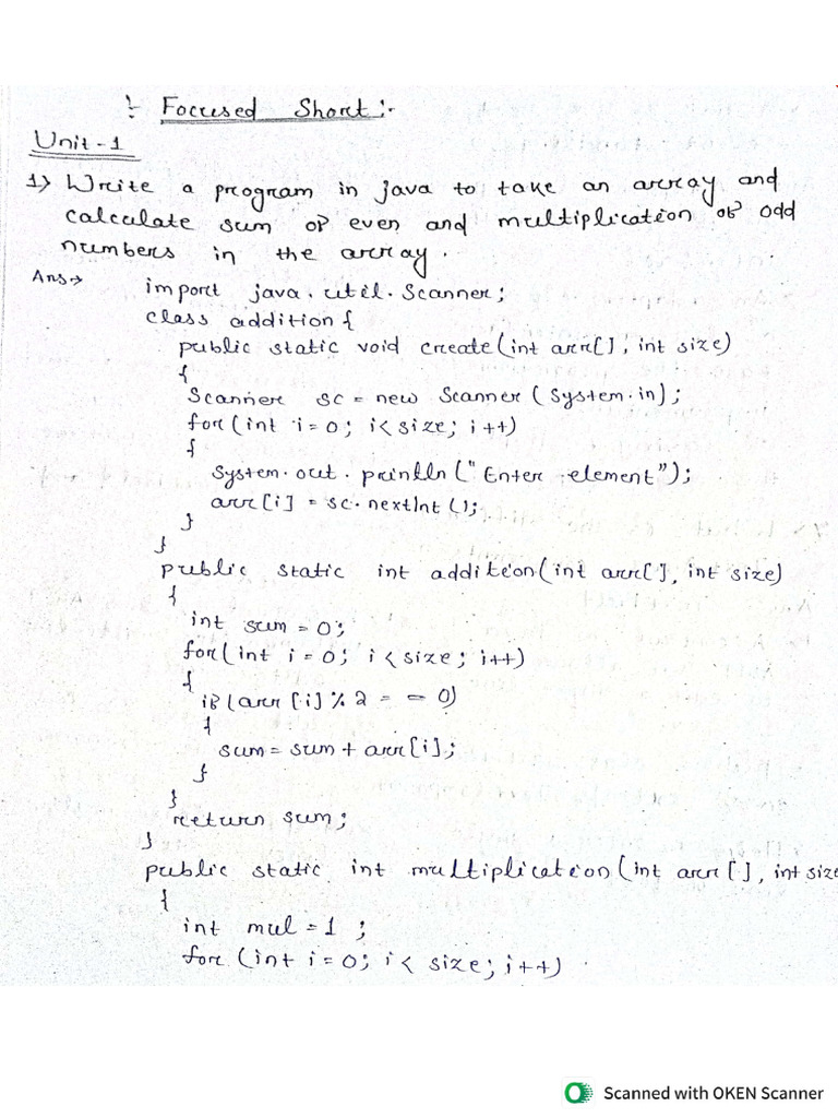 Java Focused Short | PDF