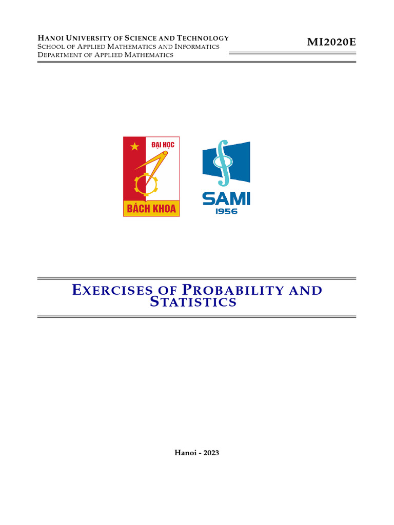 Probability and Statistics Exercises | PDF | Technology & Engineering