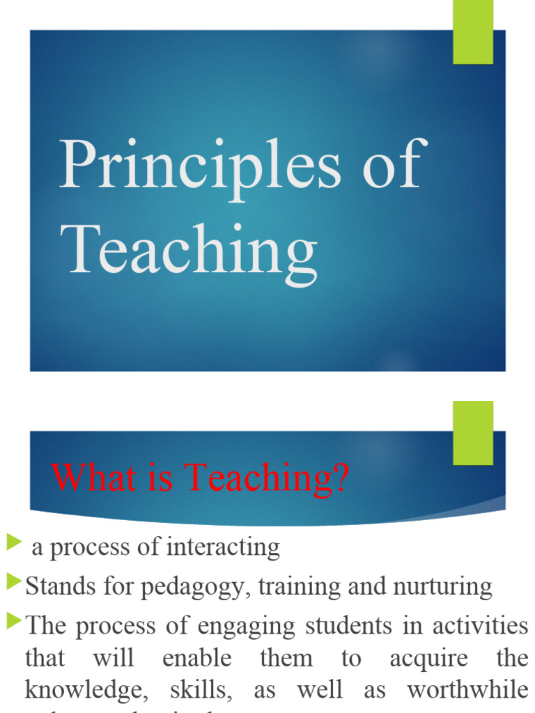 Principles of Effective Teaching | PDF | Learning | Thought
