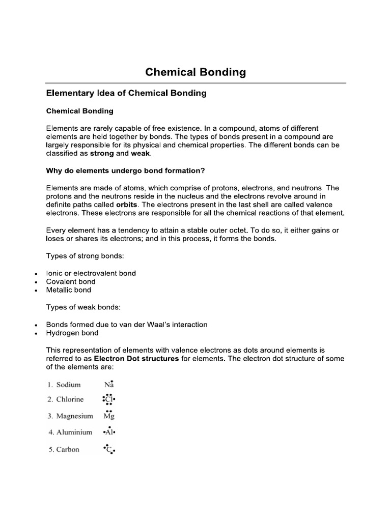 Chemical Bonding | PDF