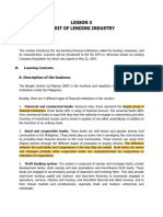 Lesson 3 - Lending Industry