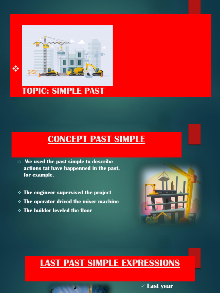 SIMPLE PAST TENSE -SLIDES | PDF | Carpentry | Building Materials
